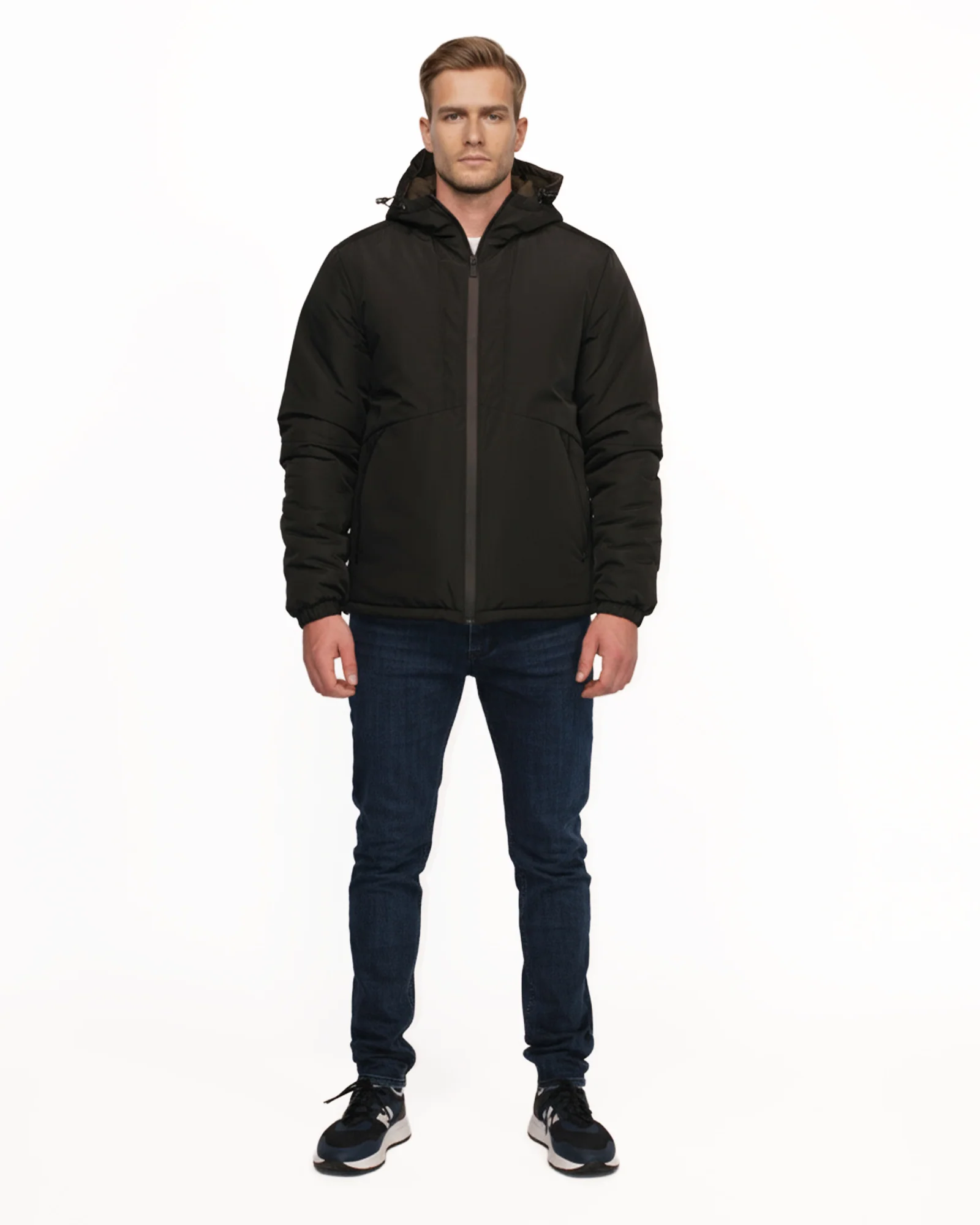 LCTB: Short Reversible Jacket - Black/ Khaki